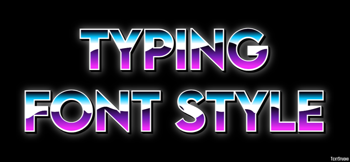 Typing Font Style Tekst Effect