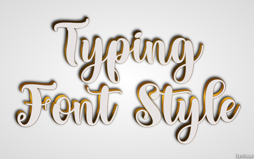 Typing Font Style Effetto testo