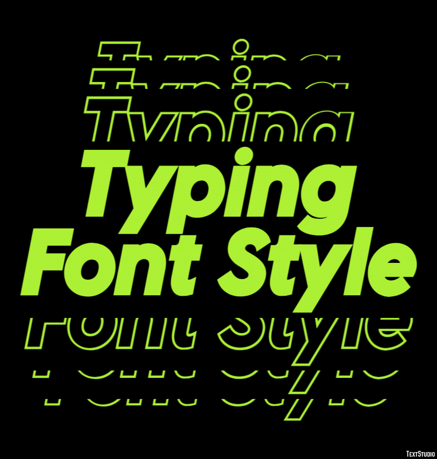 Typing Font Style Tekst Effect