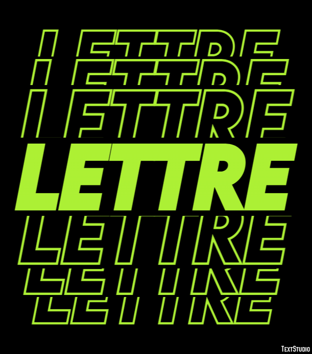 Lettre Effet de texte