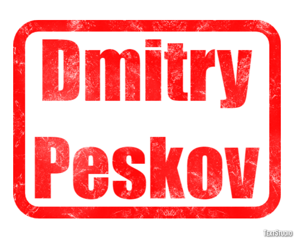 Dmitry Peskov Efecto de Texto
