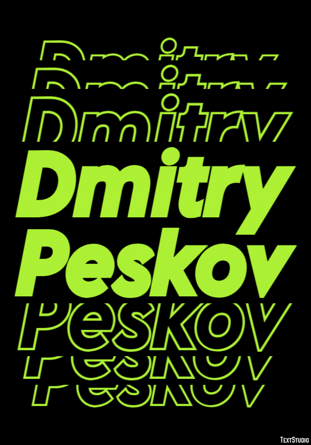 Dmitry Peskov Efecto de Texto