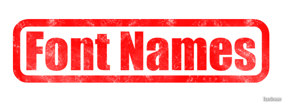 Font Names Text Effect