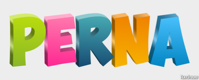 Perna Efeito do texto