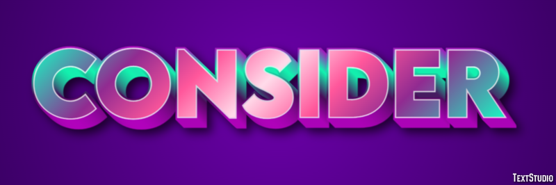 Consider Text Effect