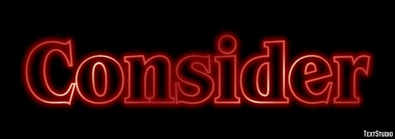 Consider Text Effect