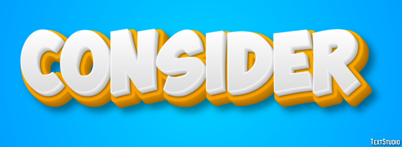 Consider Text Effect