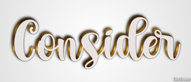 Consider Text Effect