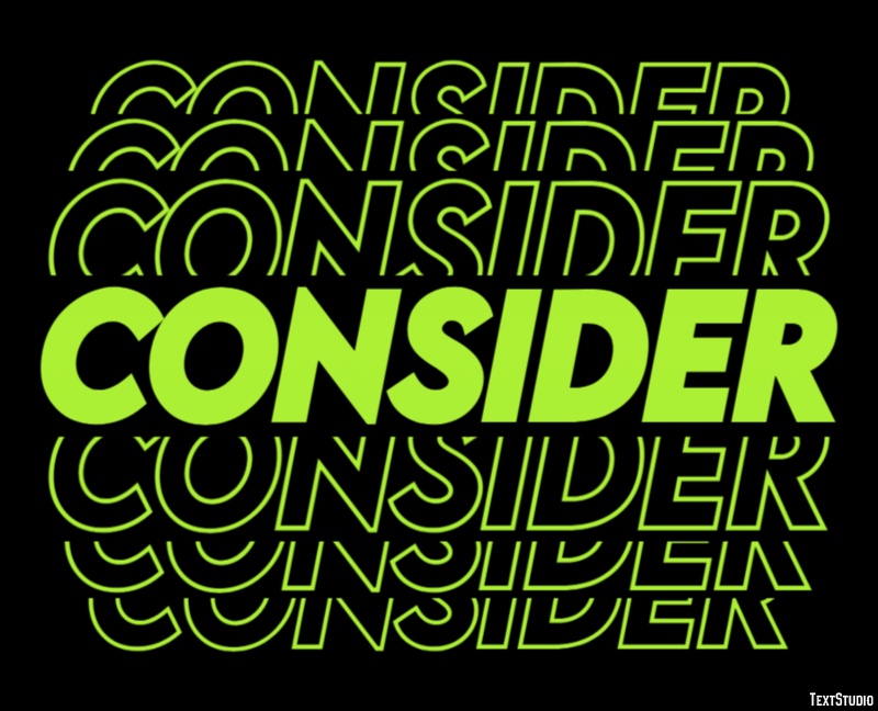 Consider Text Effect