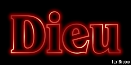 Dieu Text effect