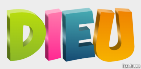 Dieu Text effect