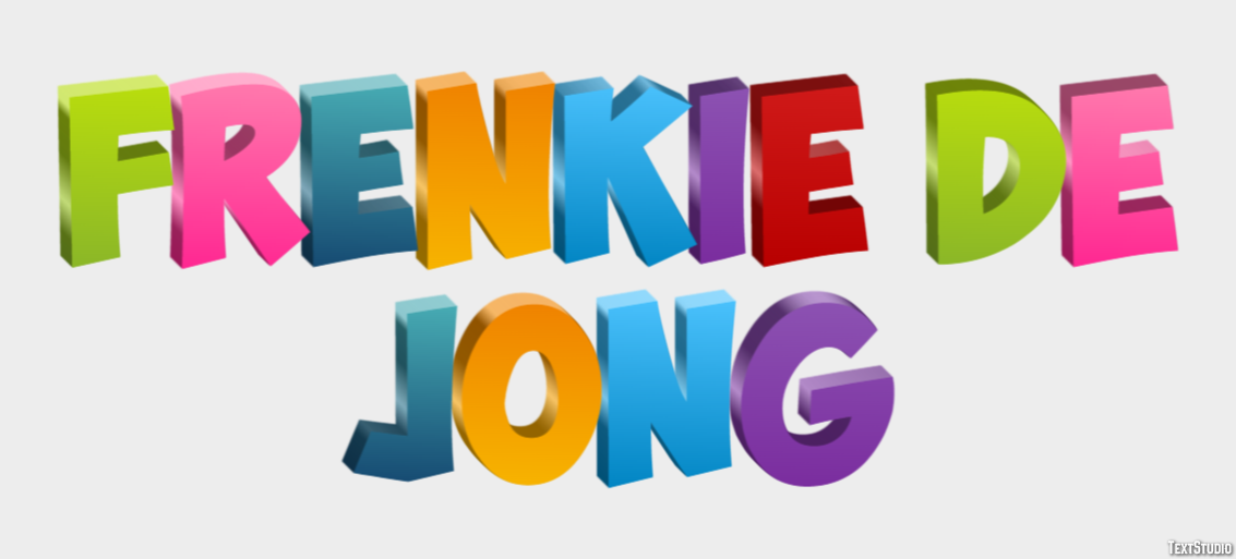 Frenkie de Jong Text effect