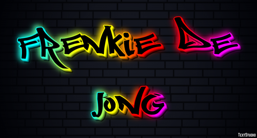 Frenkie de Jong Text effect