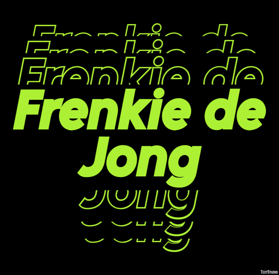 Frenkie de Jong Text effect