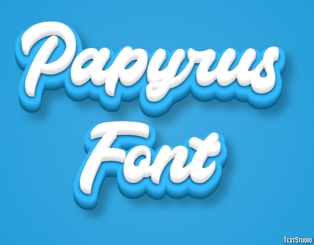 Papyrus Font Text Effect
