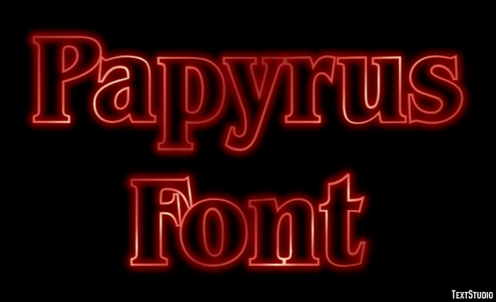 Papyrus Font Text Effect