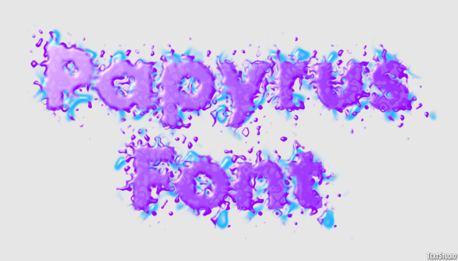 Papyrus Font Эффект текста