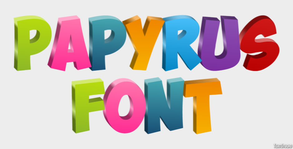 Papyrus Font Metin Efekti