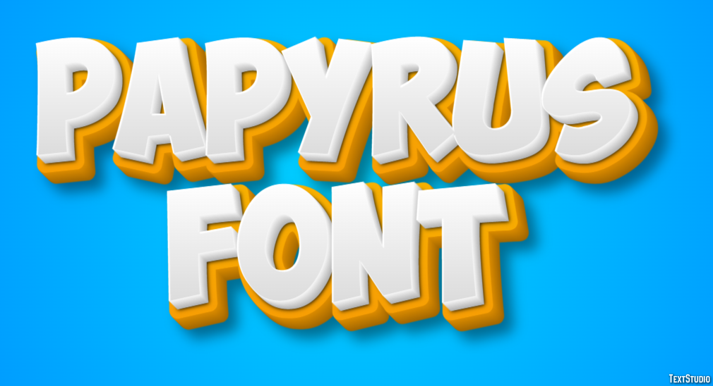Papyrus Font Efeito de texto