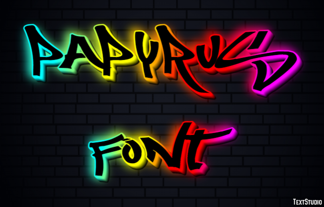 Papyrus Font Text Effect