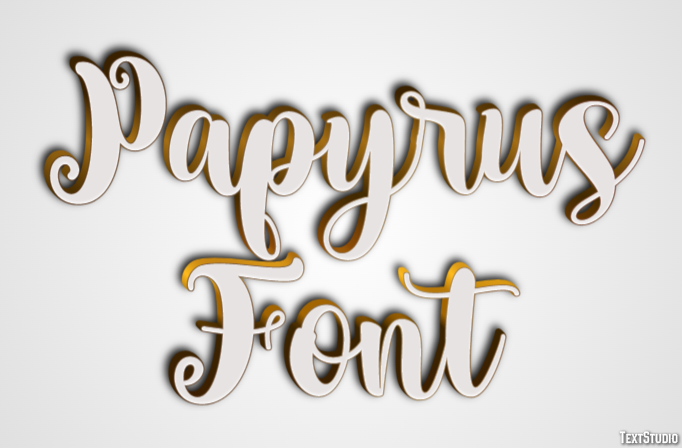 Papyrus Font Text Effect
