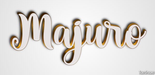 Majuro Efekt tekstowy