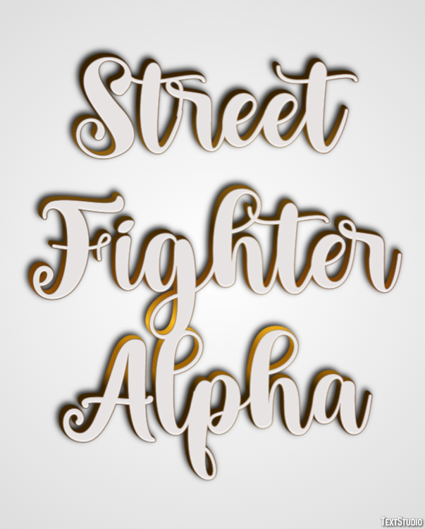 Street Fighter Alpha Effetto testo