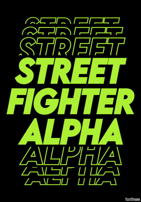 Street Fighter Alpha Effetto testo