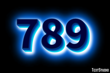 789 Efecto de Texto