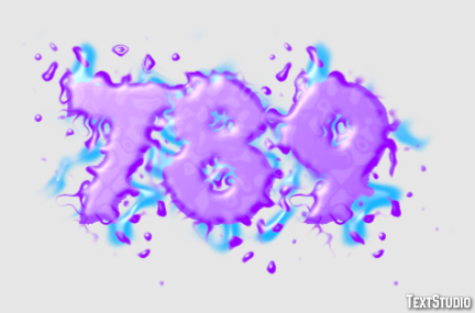 789 Efeito de texto