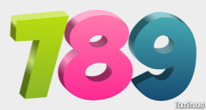 789 Efecto de Texto
