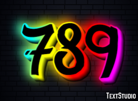 789 Efecto de Texto