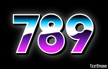 789 Эффект текста