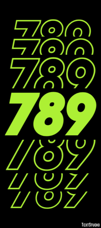 789 Efeito de texto
