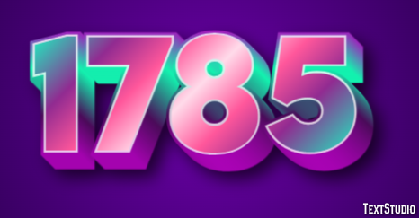 1785 Text Effect