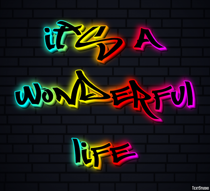 It's a Wonderful Life Texteffekt