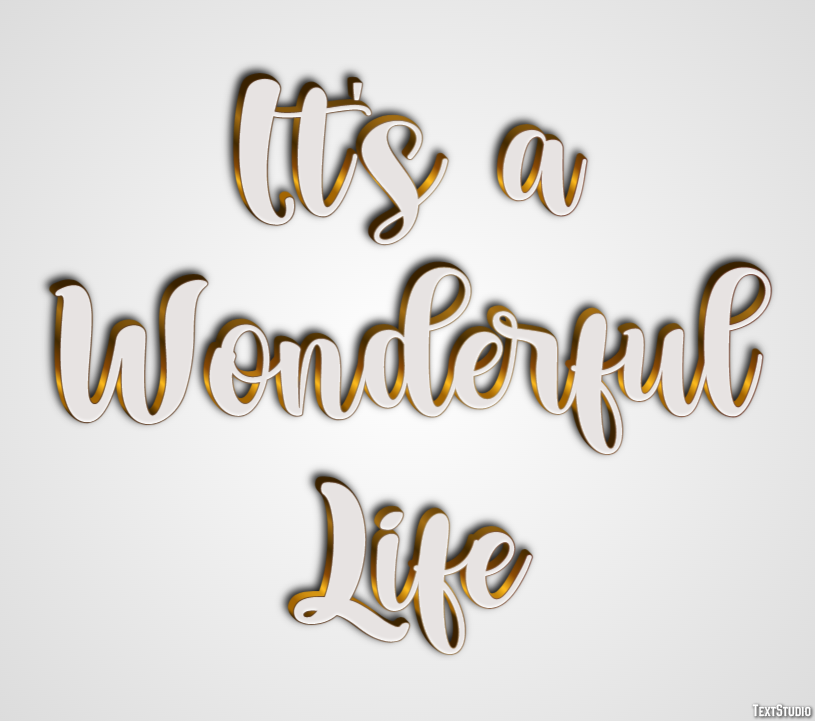It's a Wonderful Life Text Effect