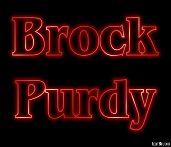 Brock Purdy Efecto de Texto