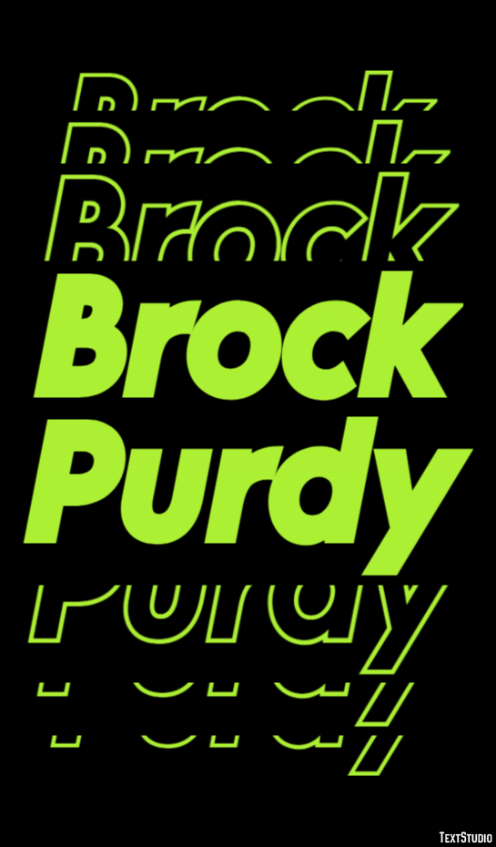 Brock Purdy Efecto de Texto