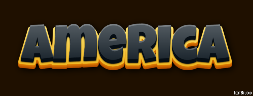 America Text effect