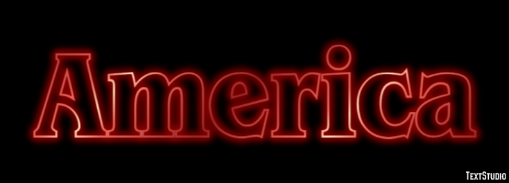 America Efeito de texto