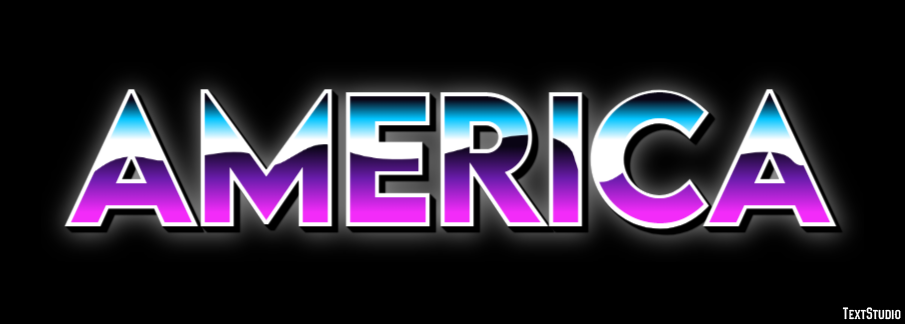 America Text Effect