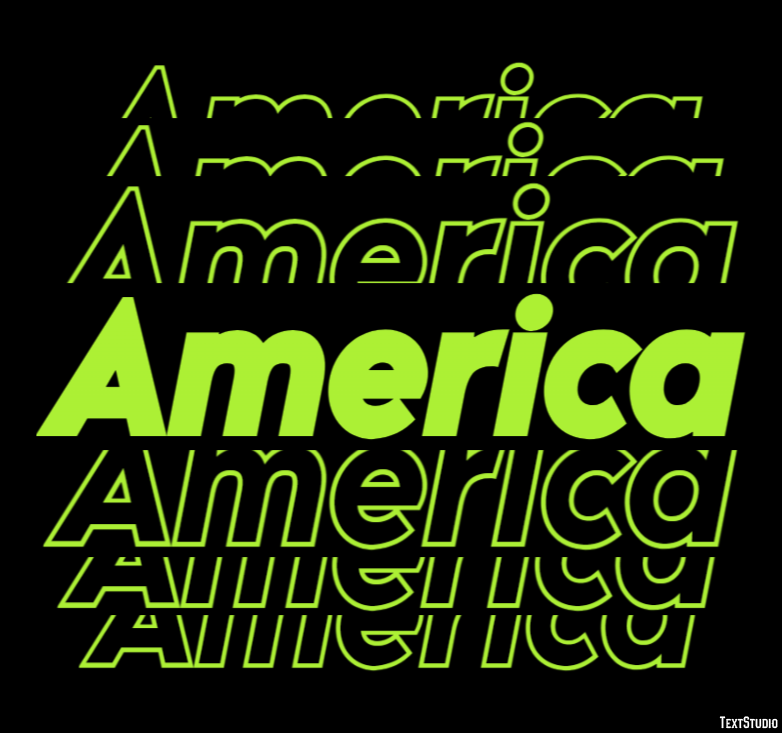 America Efeito de texto