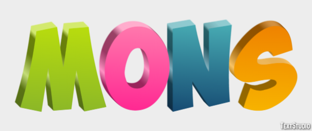 Mons Эффект текста