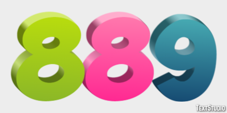 889 Text Effect