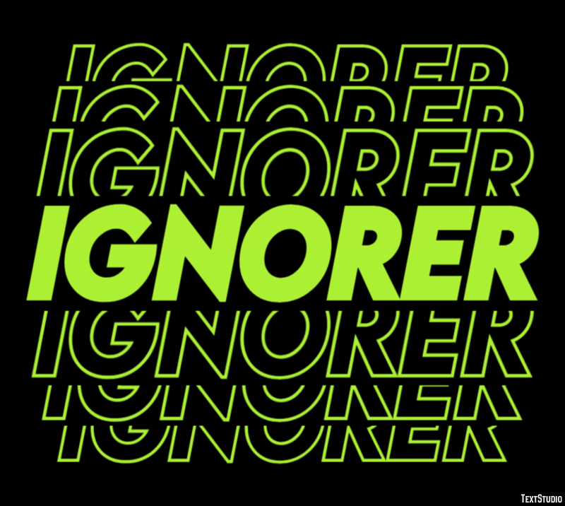 Ignorer Texteffekt