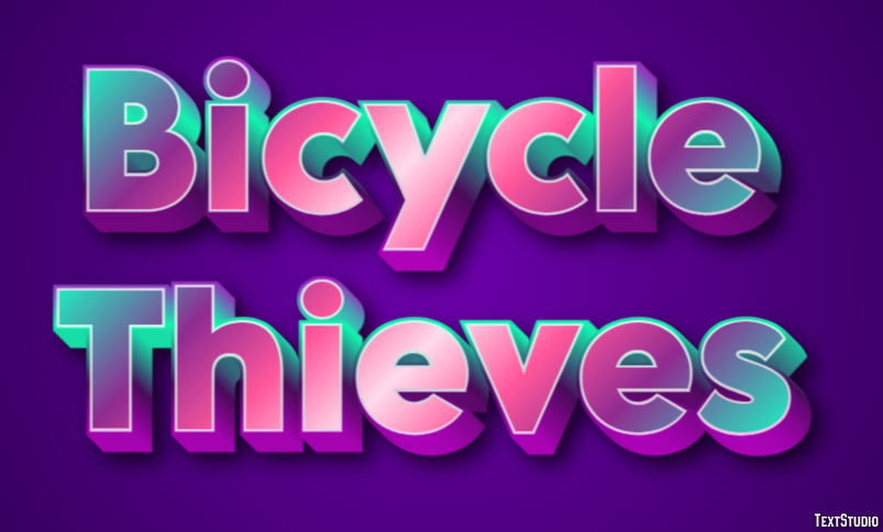 Bicycle Thieves Efeito de texto