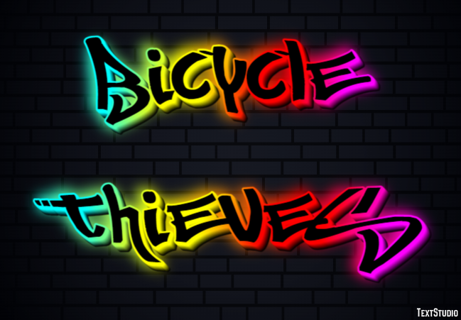 Bicycle Thieves Text effect