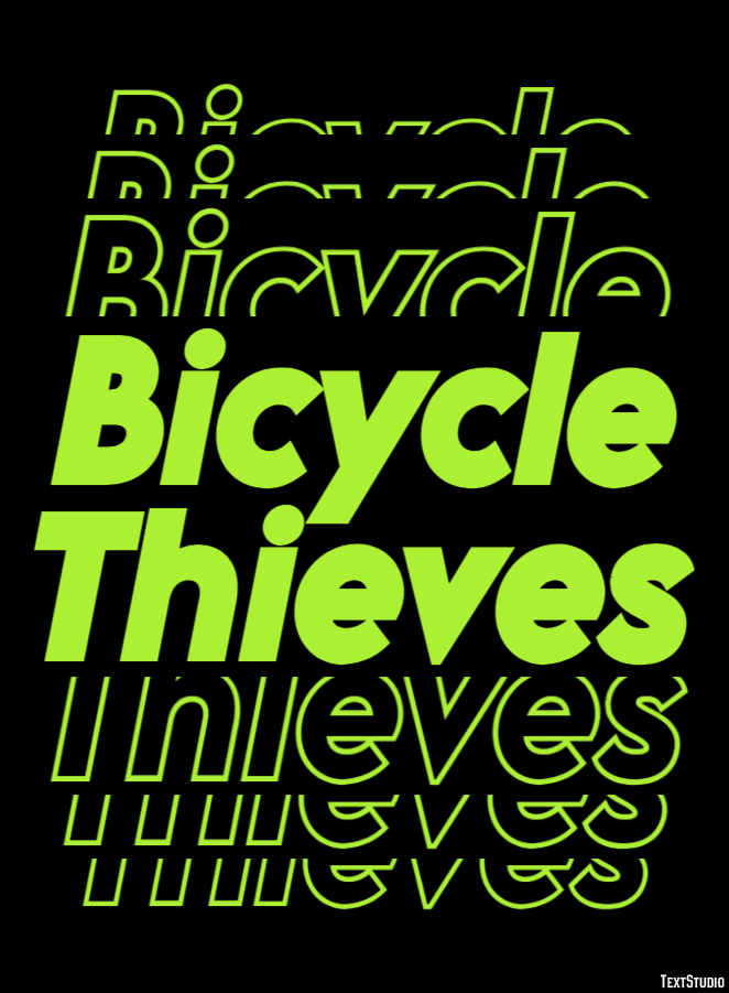 Bicycle Thieves Text Effect