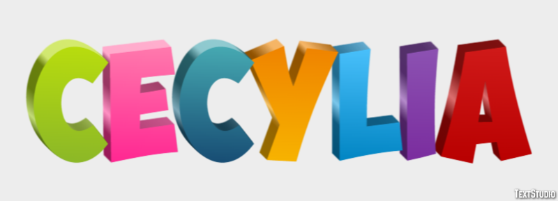 Cecylia Текстовый эффект